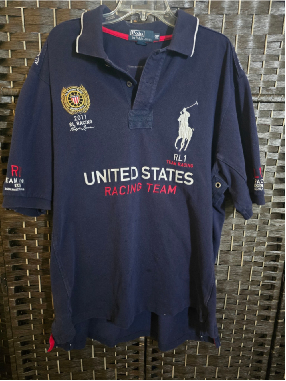 Polo Ralph Lauren 2011 United States Racing Team Big Pony Polo Shirt Navy 2XLT
